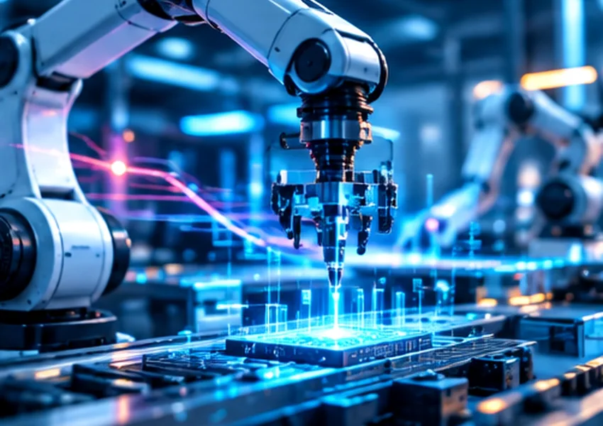 Robot industrial ejemplificando automatización de procesos